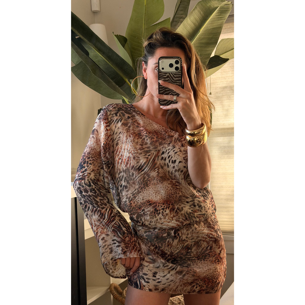 12th Tribe Kiki Animal Mini Dress Size S